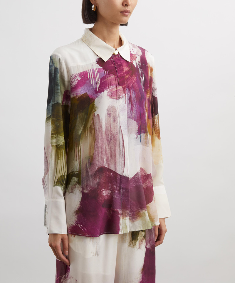 Aje. Atomic Impressionist Silk Shirt outlook