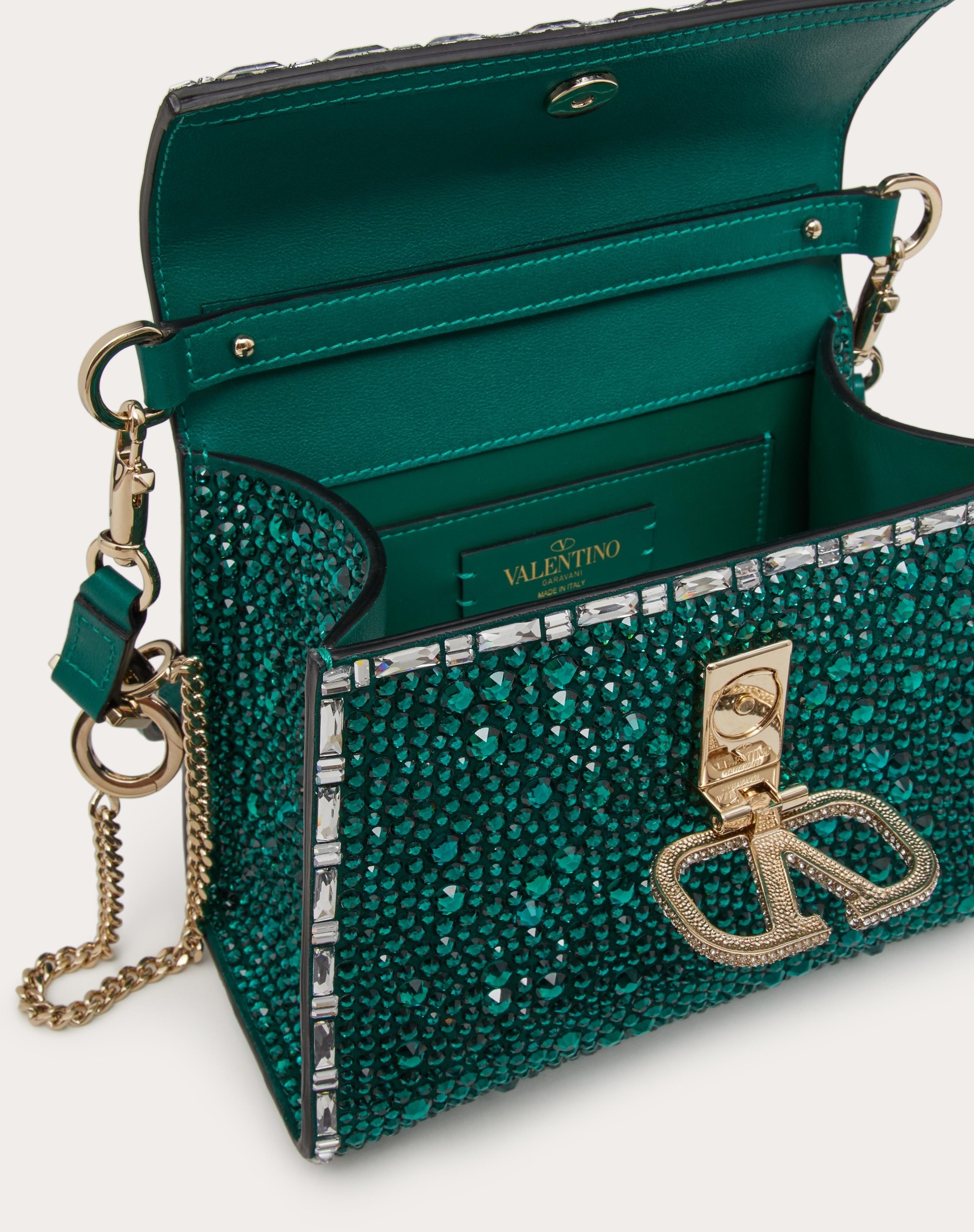 MINI VSLING HANDBAG WITH JEWEL EMBROIDERY - 4