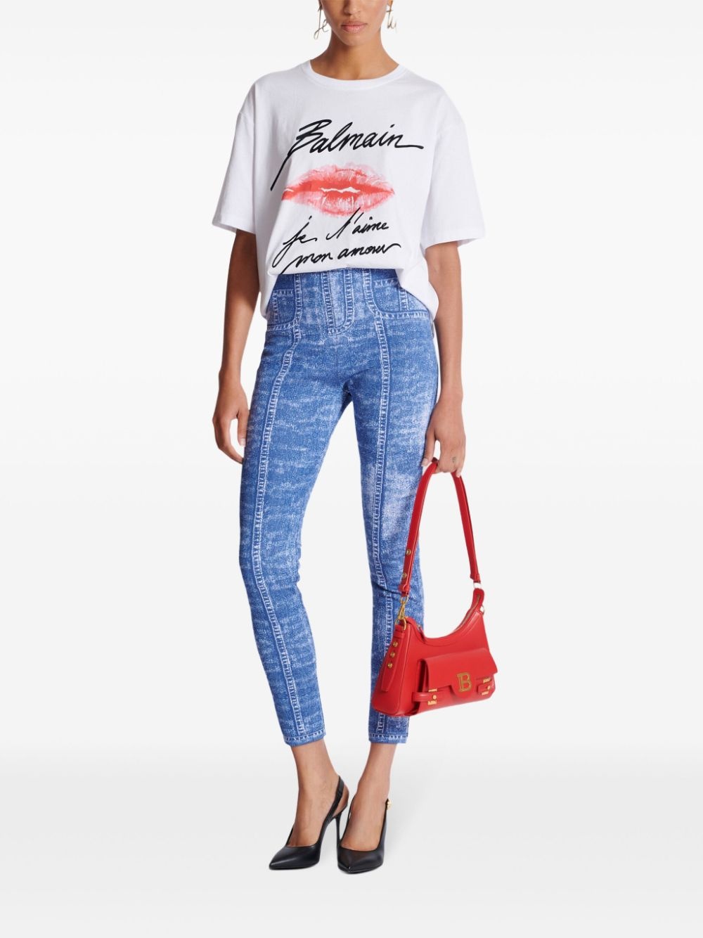 monogram-jacquard leggings - 2