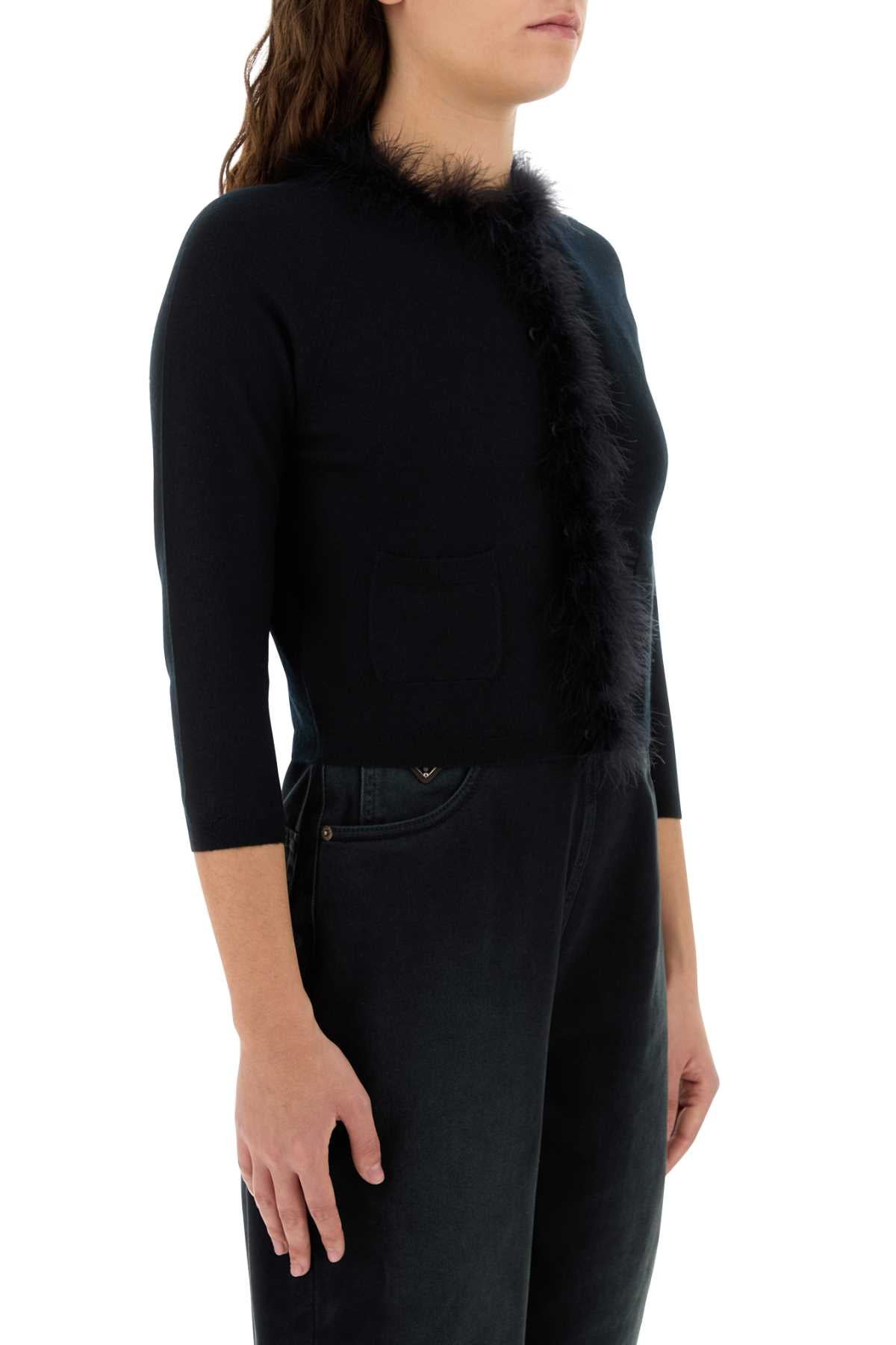 Prada Women Black Cashmere Cardigan - 3