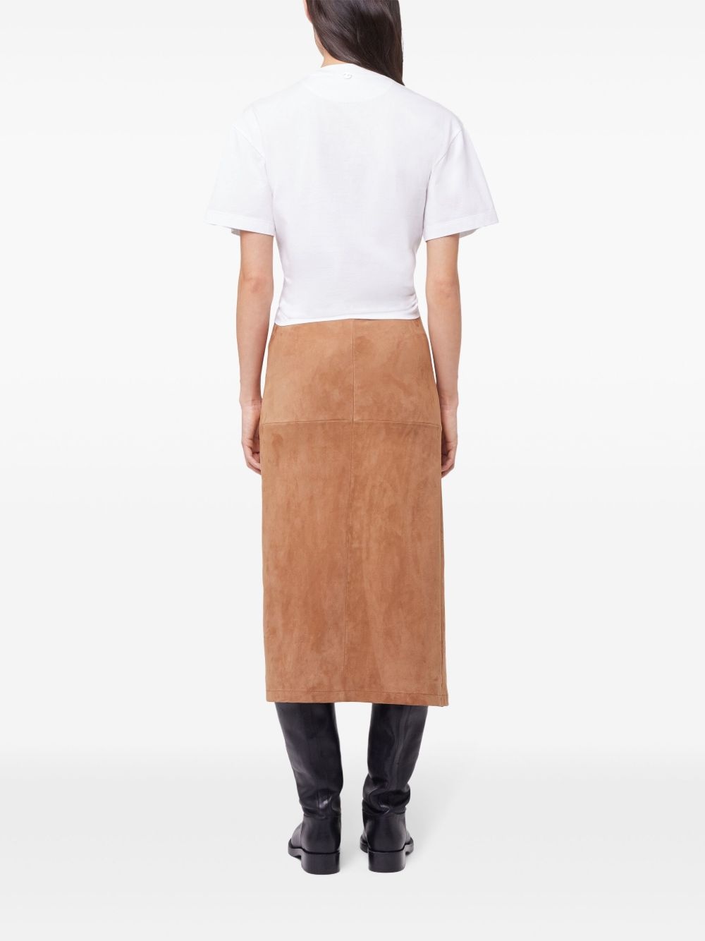 suede midi skirt - 4