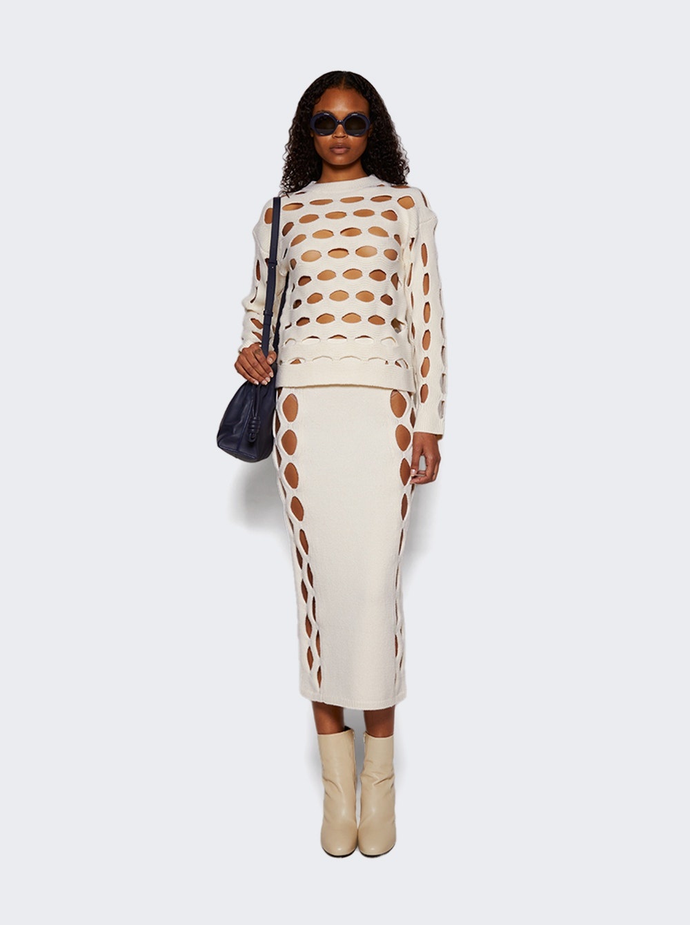 Galina Cut-out Sweater Ivory - 2