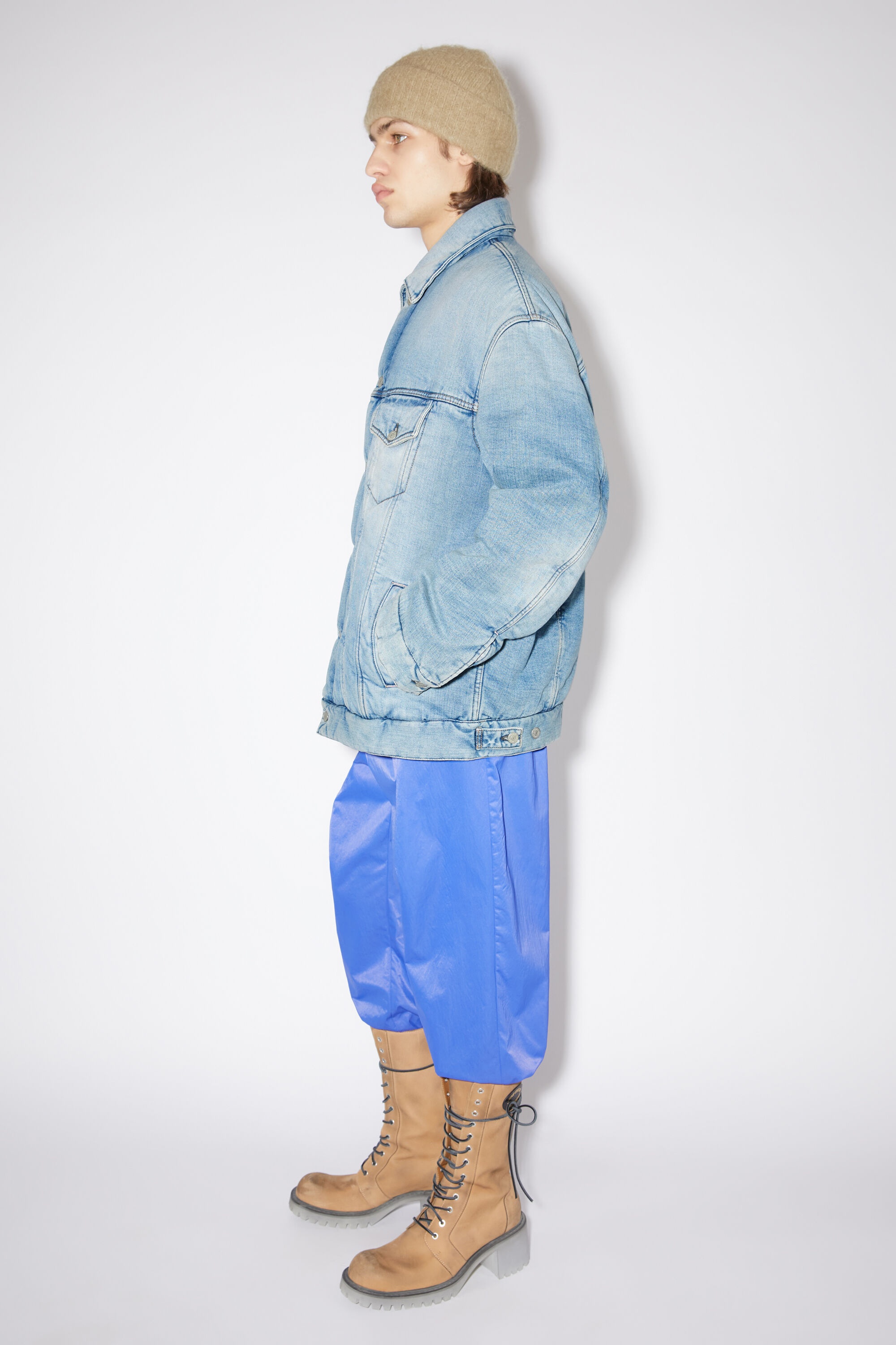 Oversized fit denim jacket - Light blue - 4