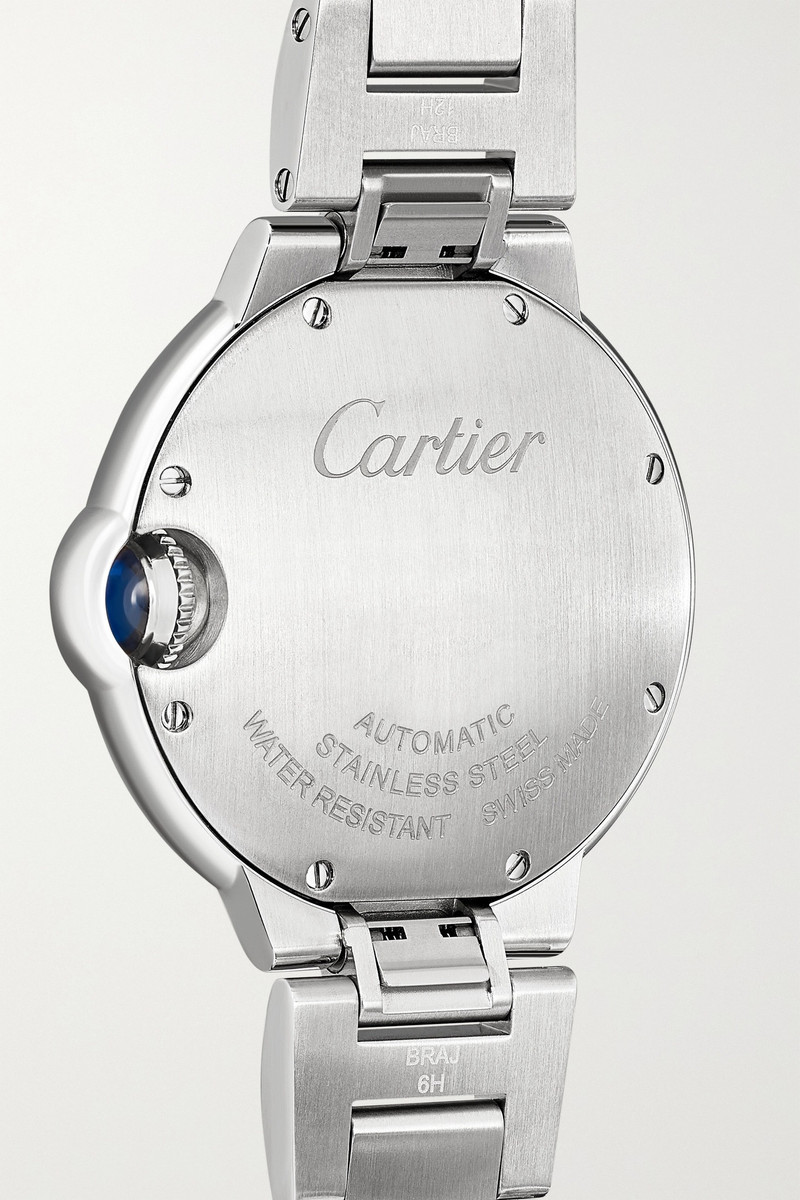 Ballon Bleu de Cartier Automatic 33mm stainless steel and diamond watch 4