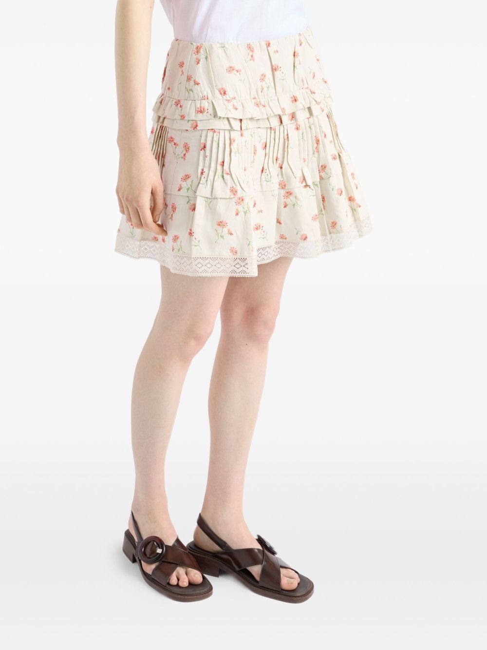 floral-print skirt - 4