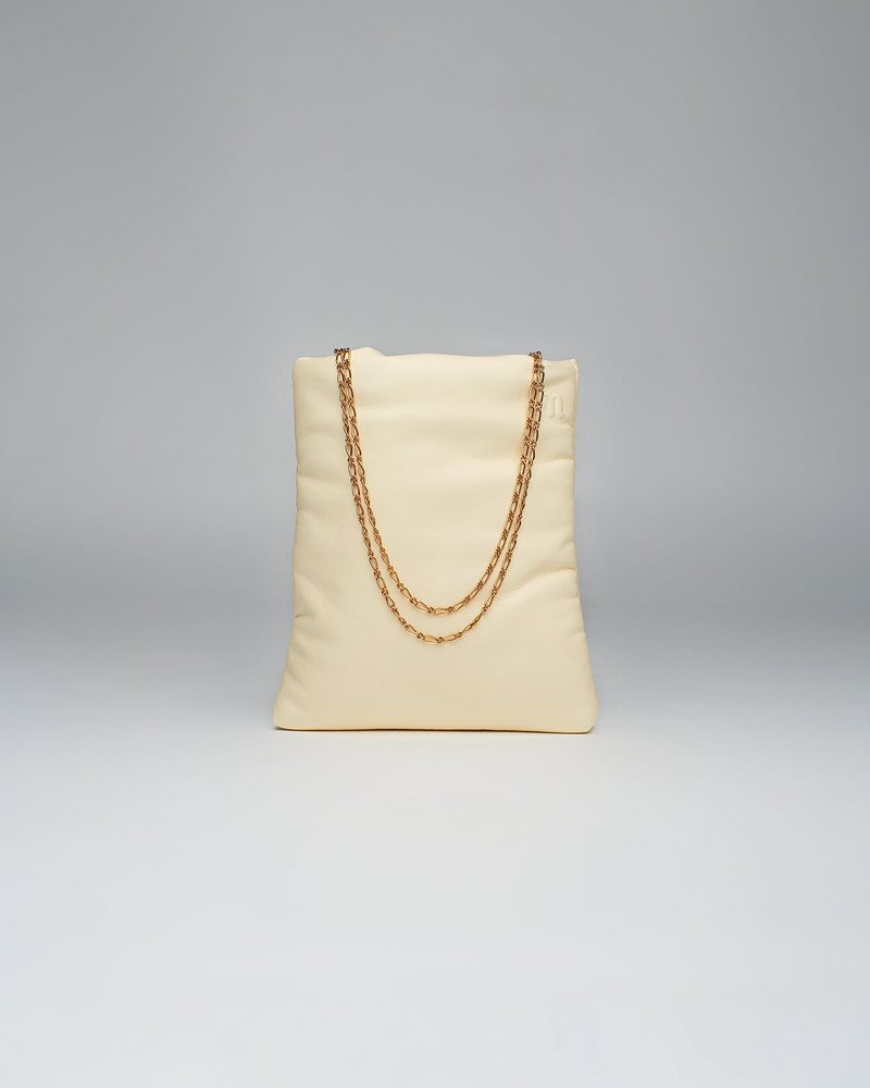 Chain-Embellished Vegan Leather Bag 1