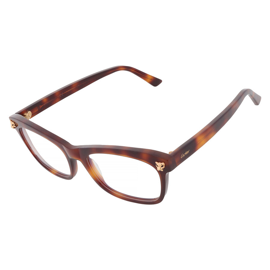 Cartier Demo Rectangular Ladies Eyeglasses CT0144O 006 54 - 3
