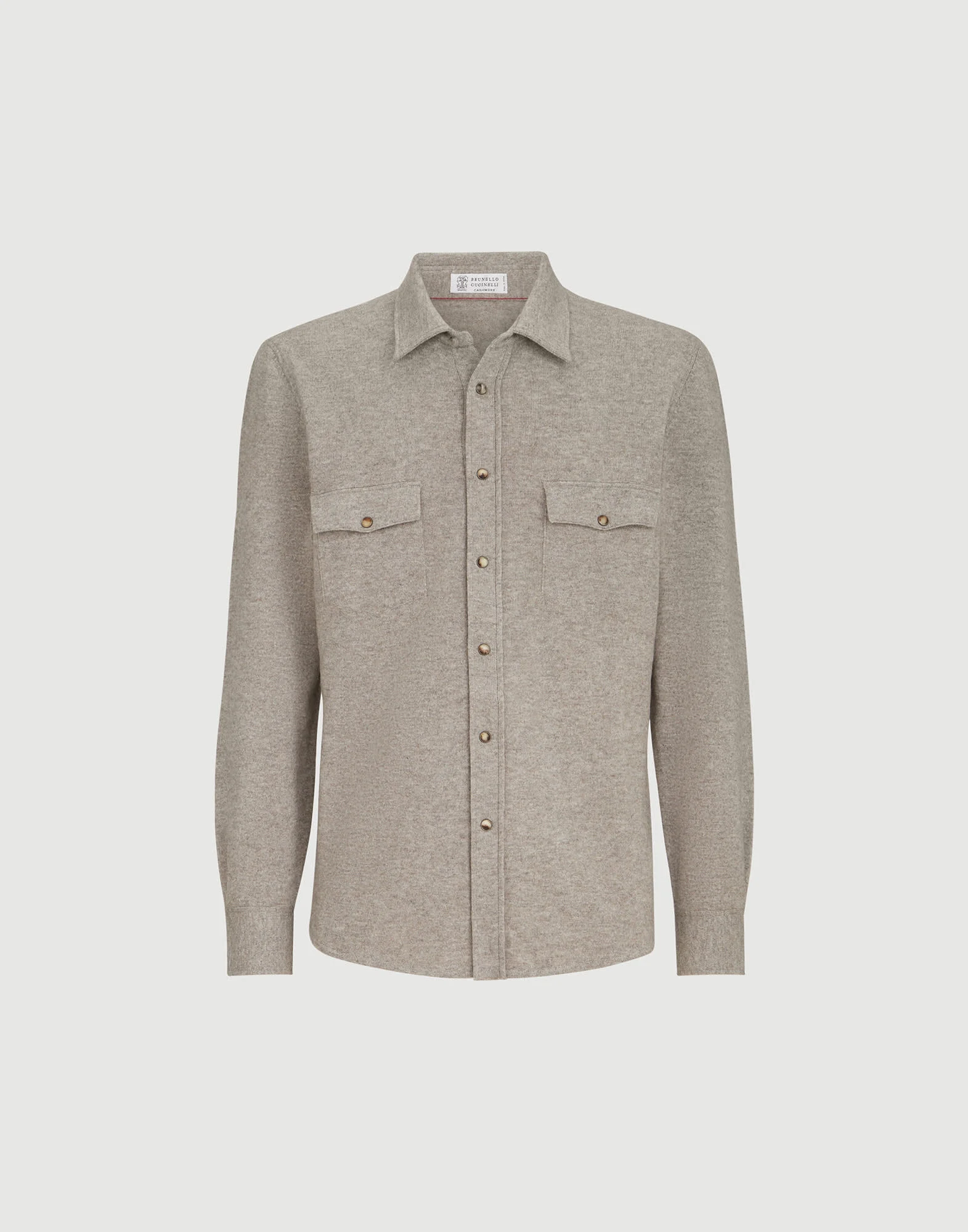 Virgin wool, cashmere and silk knit shirt - 1