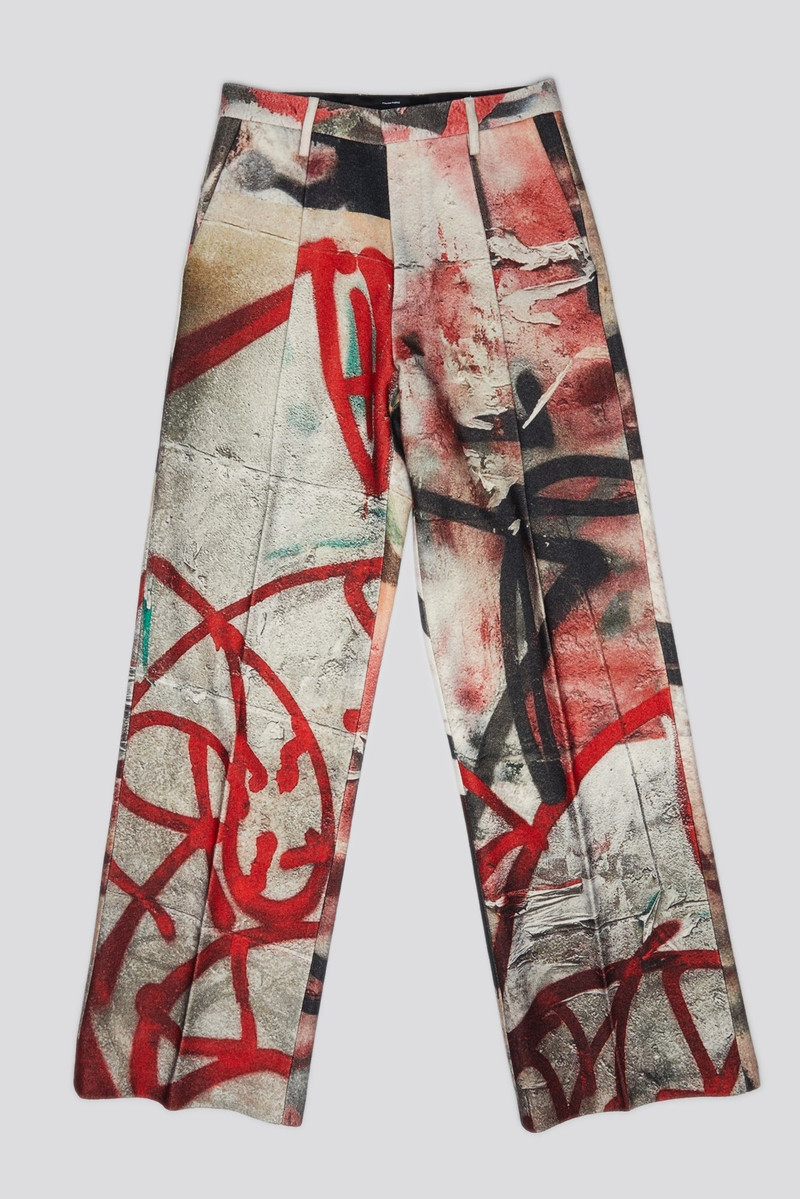 DAMON WOOL TROUSER - ABSTRACT PRINT 1