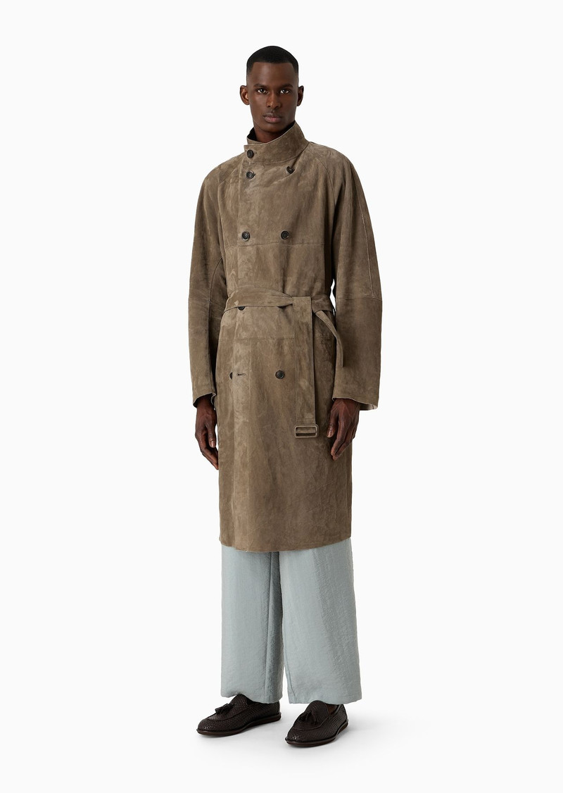 Suede trench coat 2