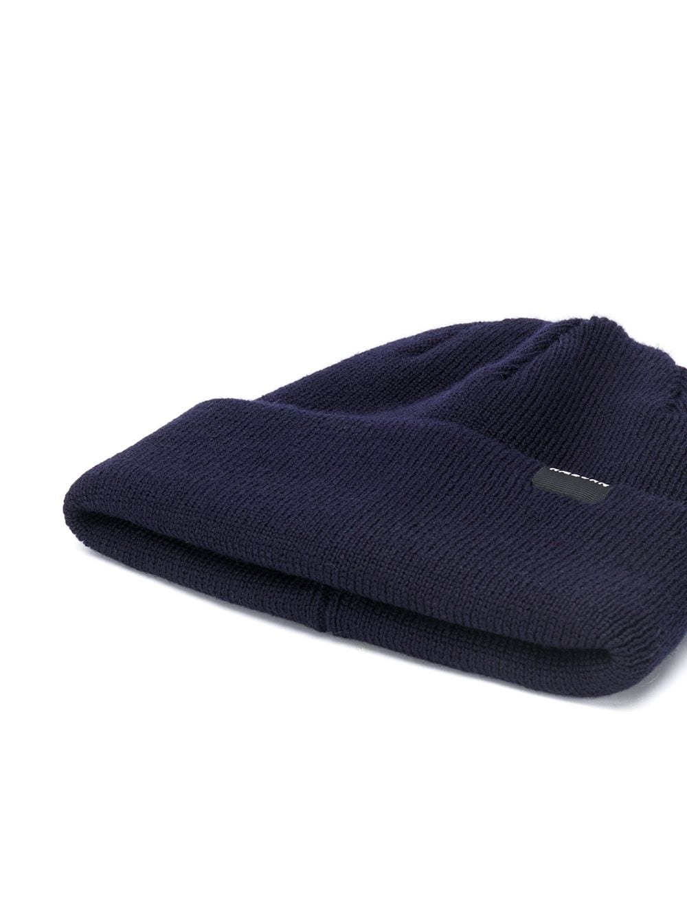 ribbed-knit logo patch beanie - 2