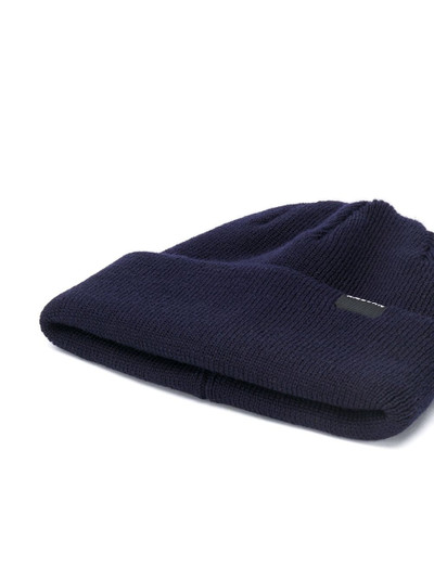 RAEBURN ribbed-knit logo patch beanie outlook