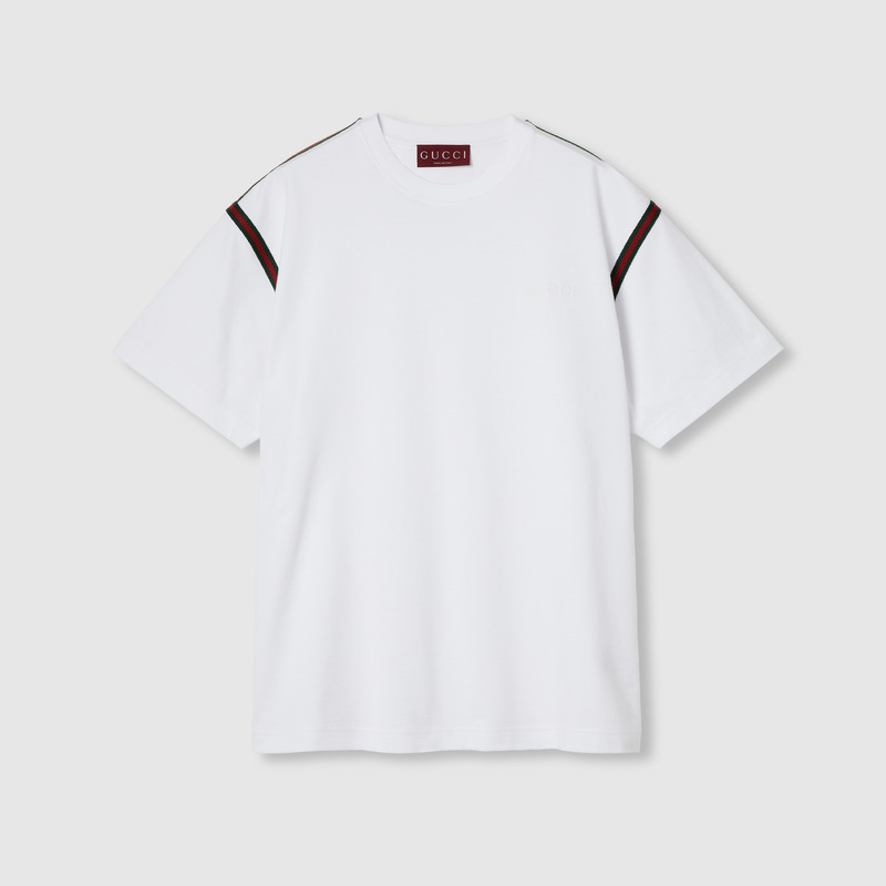 Embroidered cotton jersey T-shirt 1