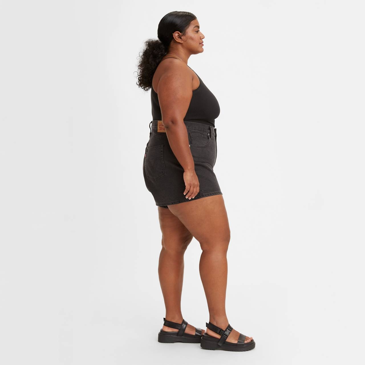 HIGH WAISTED MOM WOMEN'S SHORTS (PLUS SIZE) - 2