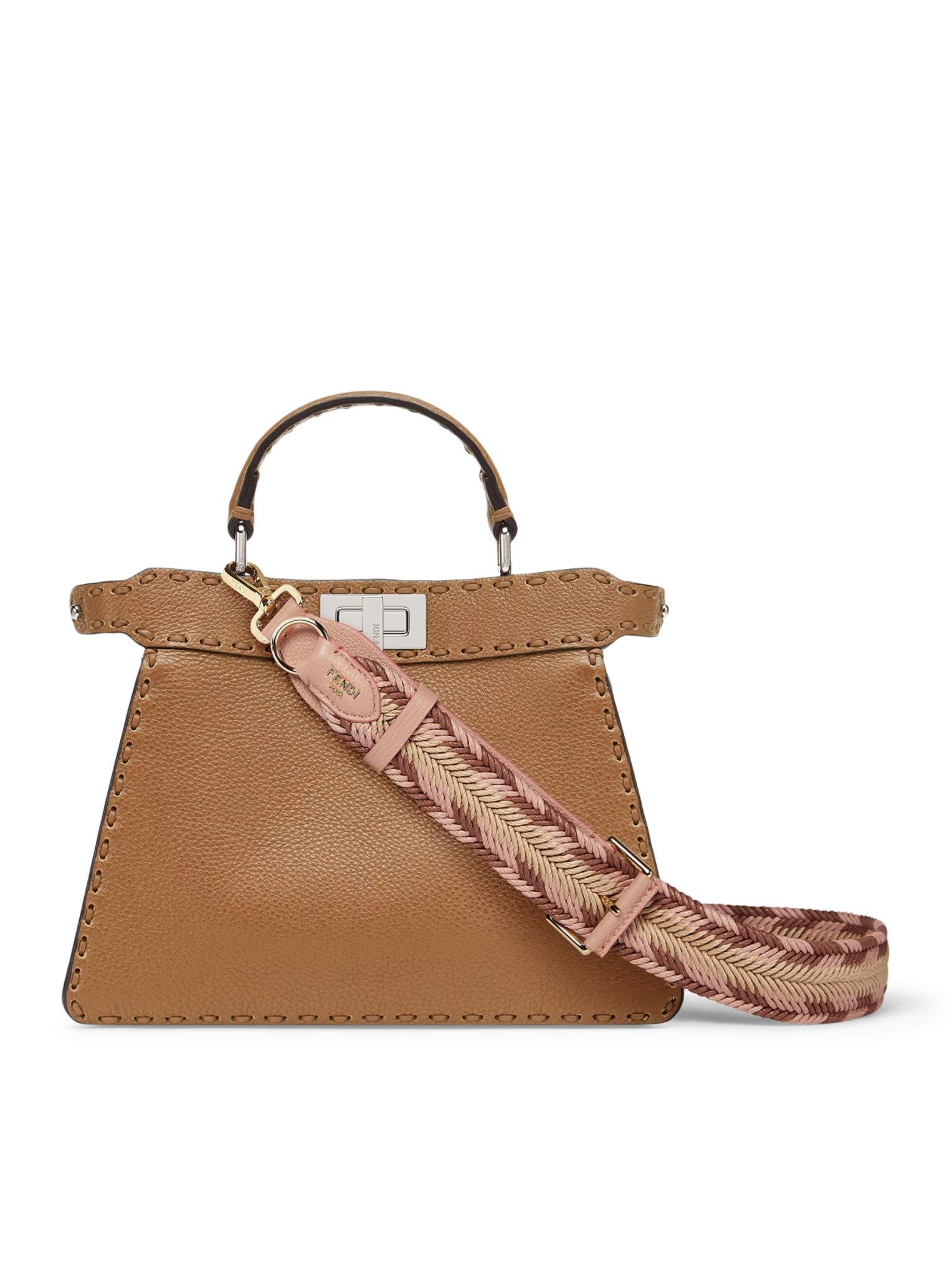 PEEKABOO ISEEU SMALL SADDLERY BAG CAPPUCCINO COLOR - 4