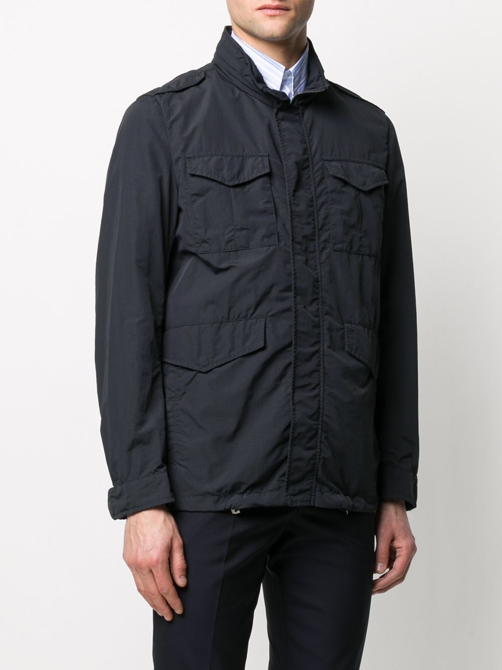 long sleeve utility pocket jacket - 3