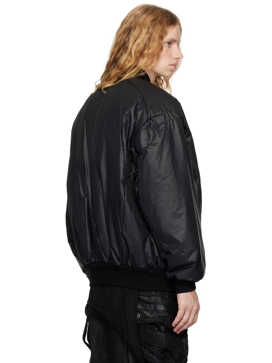 Black Airwing Bomber Jacket - 3