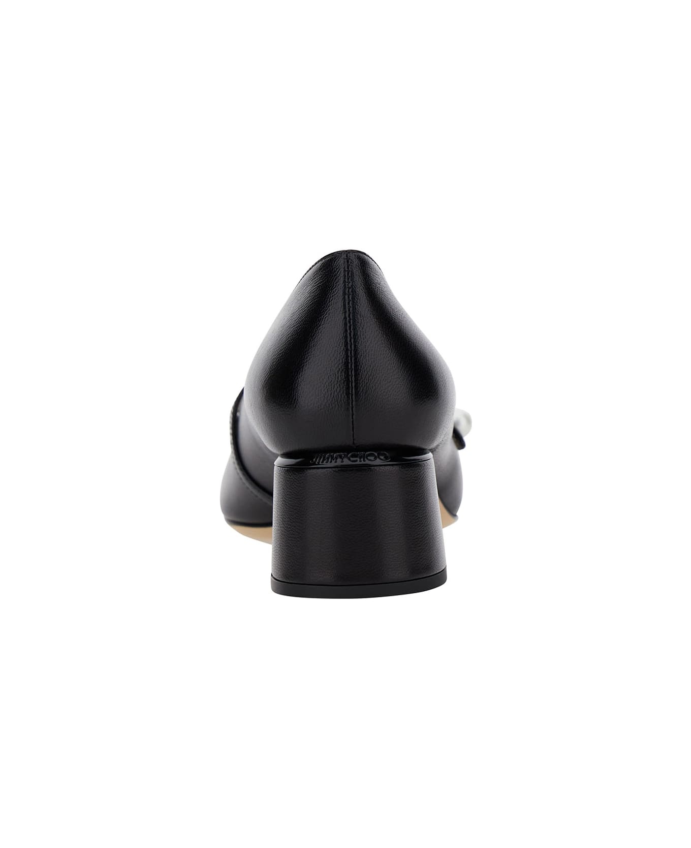 'elisa 45' Black Pumps With Pearl Detail In Patent Leather Woman - 4