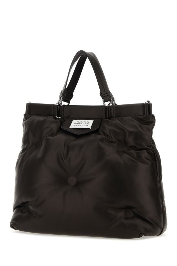 Black nappa leather medium Glam Slam shopping bag - 2