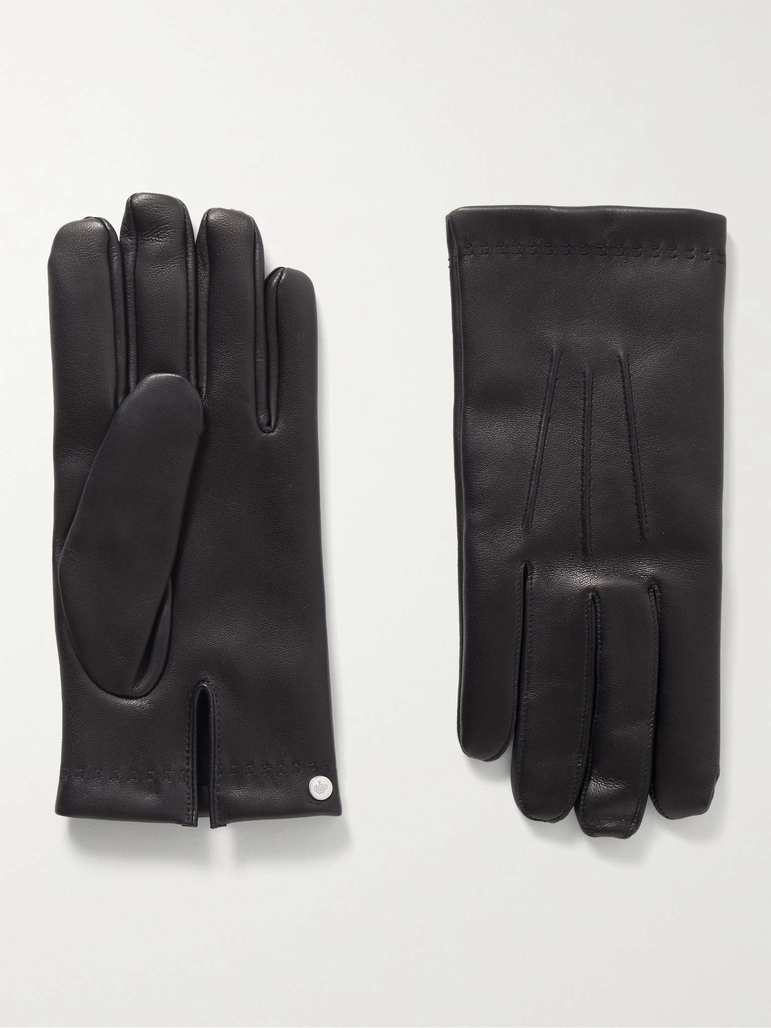 Cashmere-Lined Leather Gloves - 1