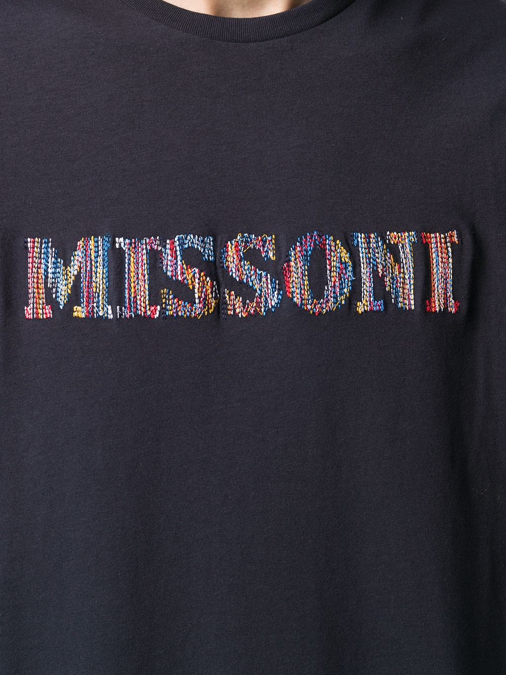 embroidered logo T-shirt - 5