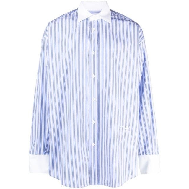 Embroidery striped shirt - 1