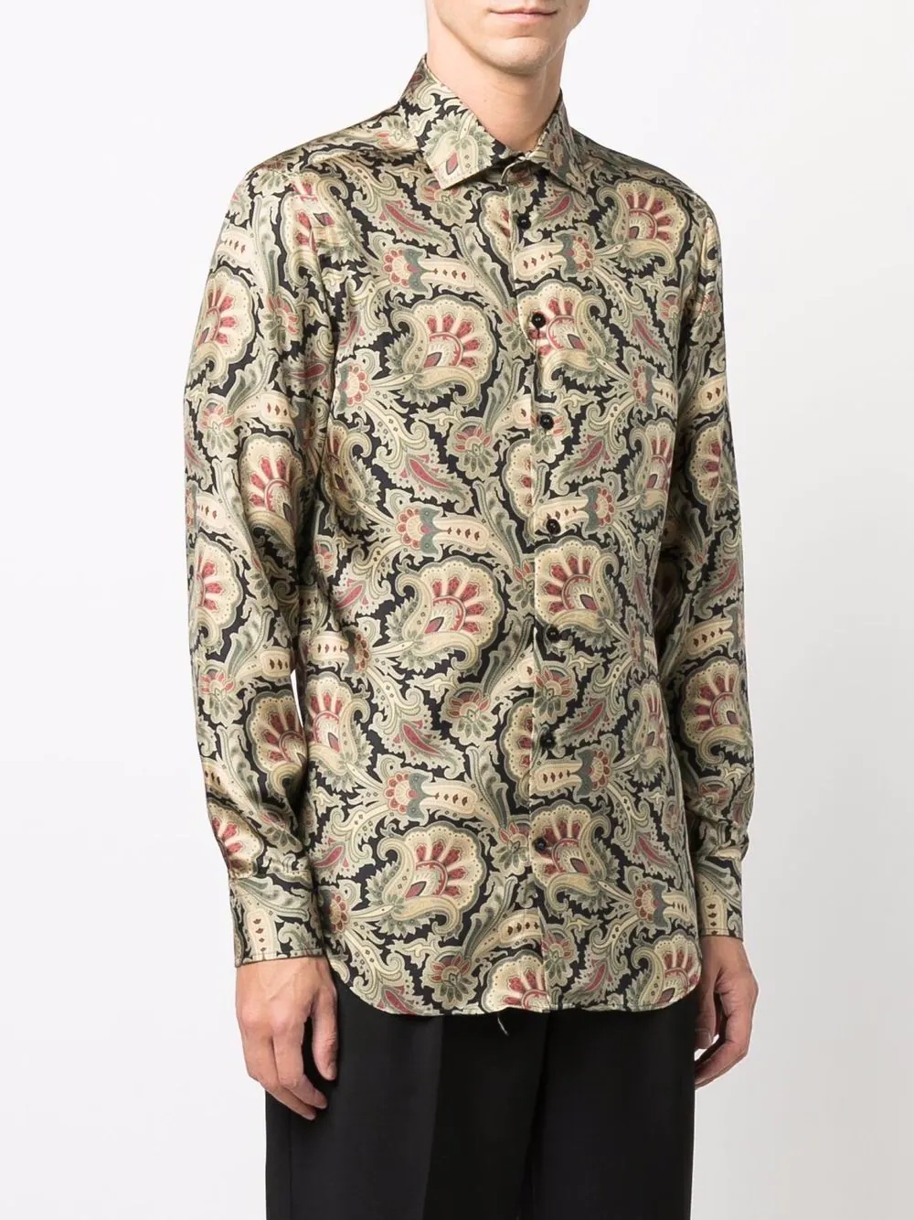 paisley-print silk shirt - 3