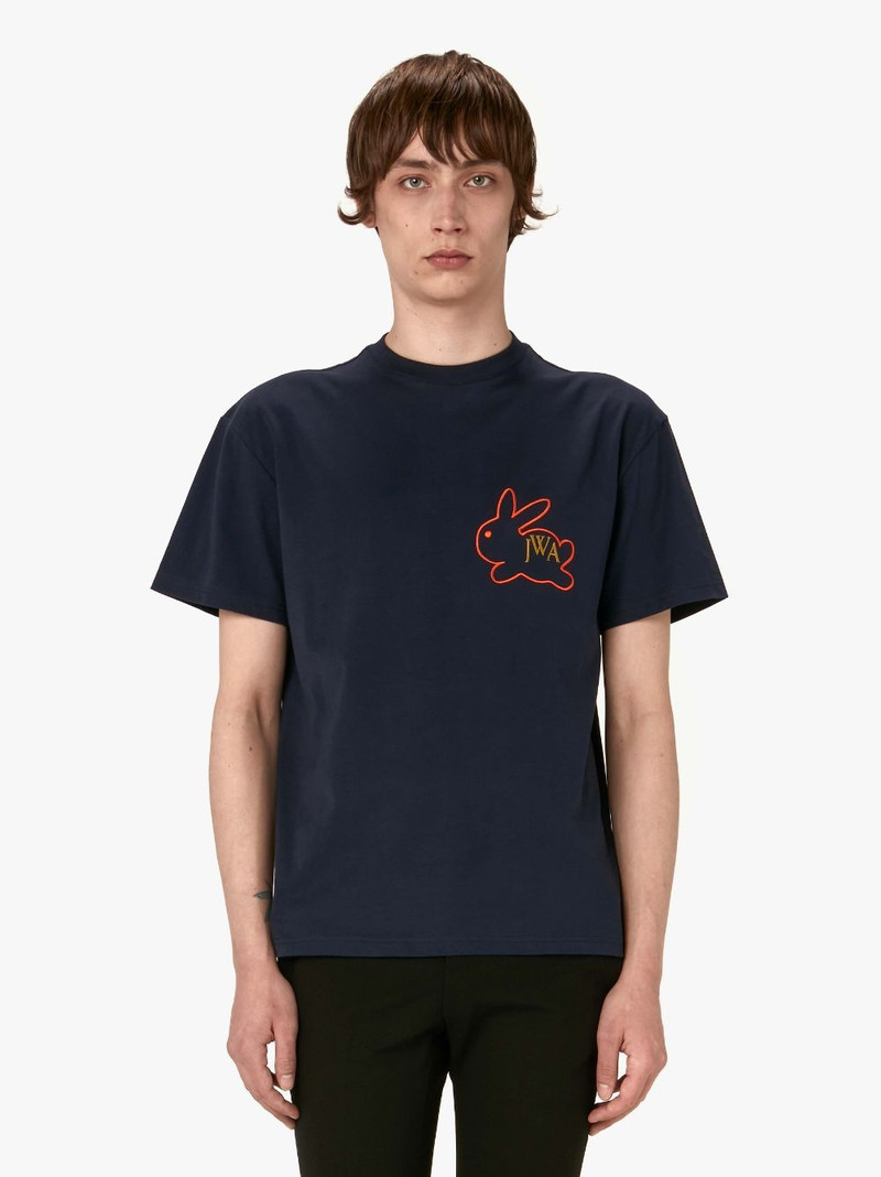 JW Anderson BUNNY EMBROIDERED LOGO T-SHIRT outlook