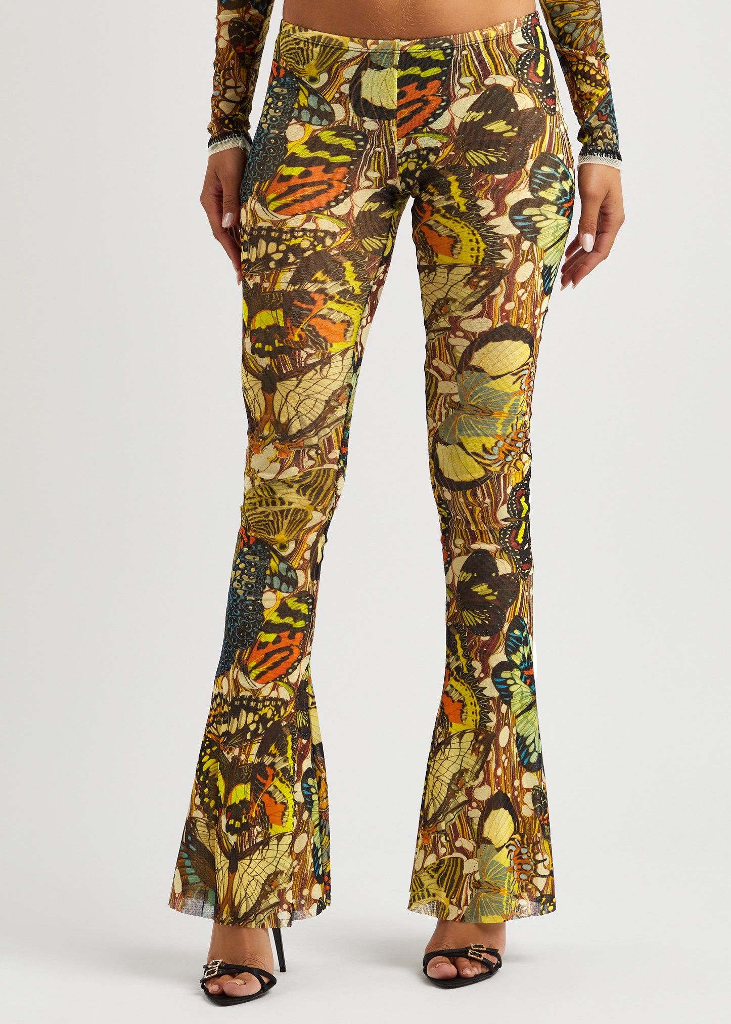 Papillon printed tulle trousers - 2