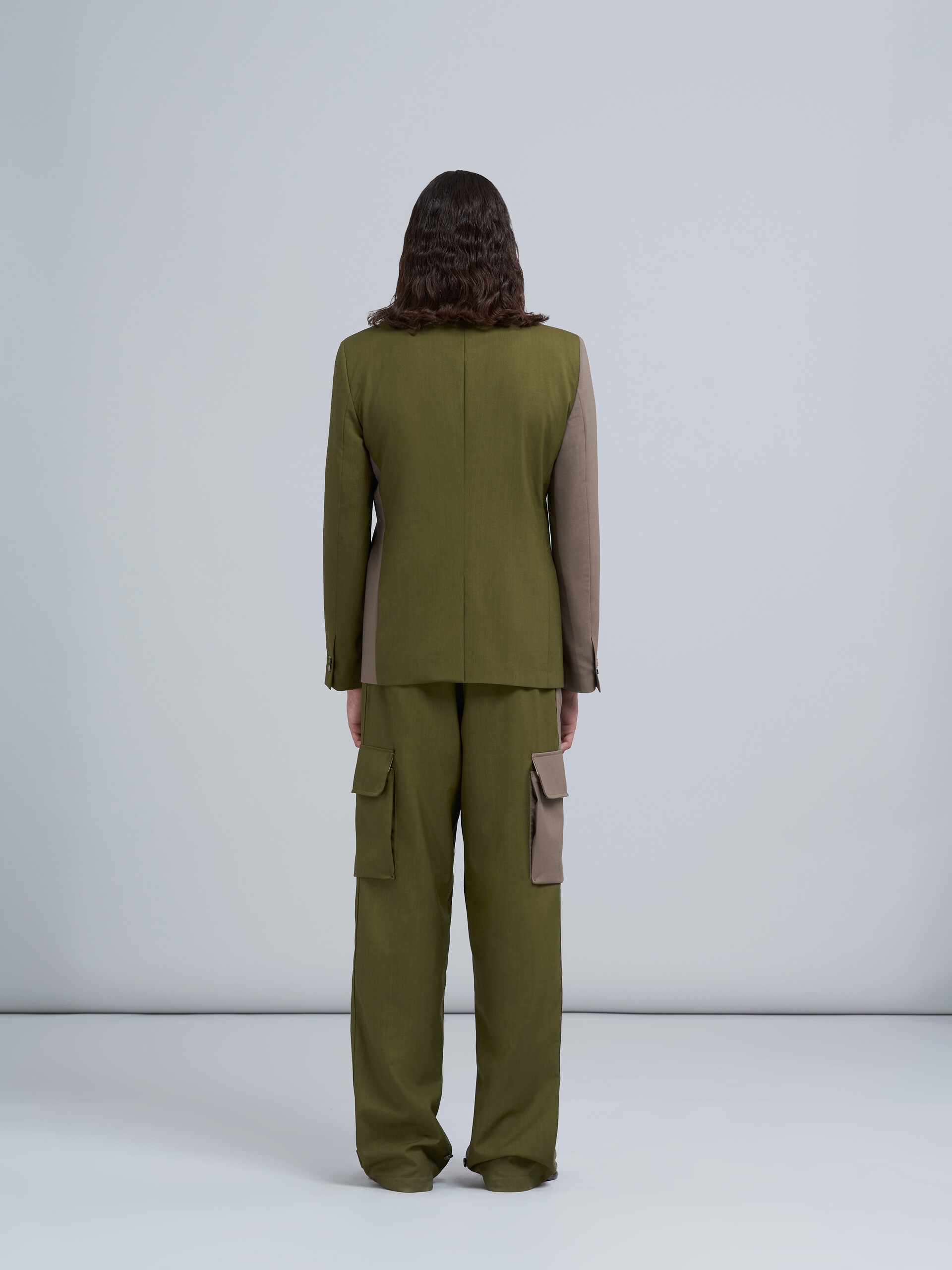 COLOURBLOCK TROPICAL WOOL CARGO TROUSERS - 3