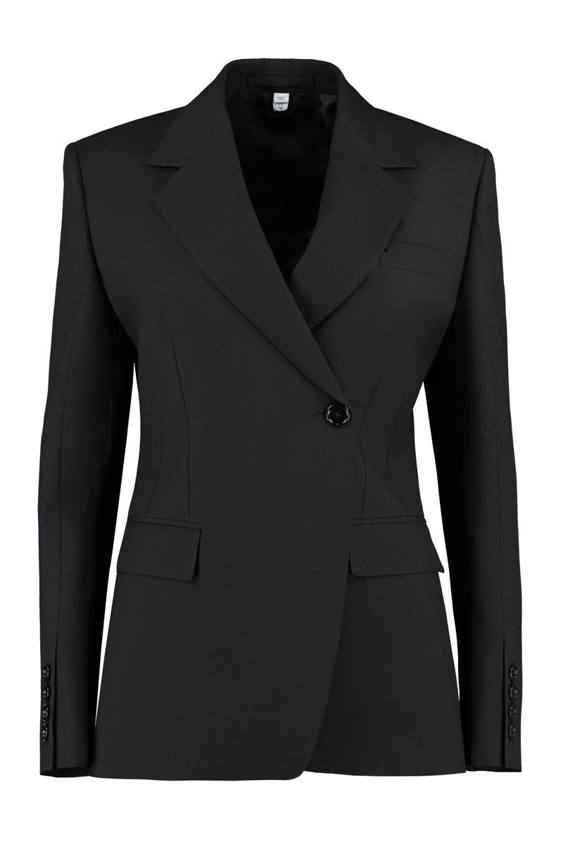 BURBERRY DOUBLE-BREASTED WOOL BLAZER - 1