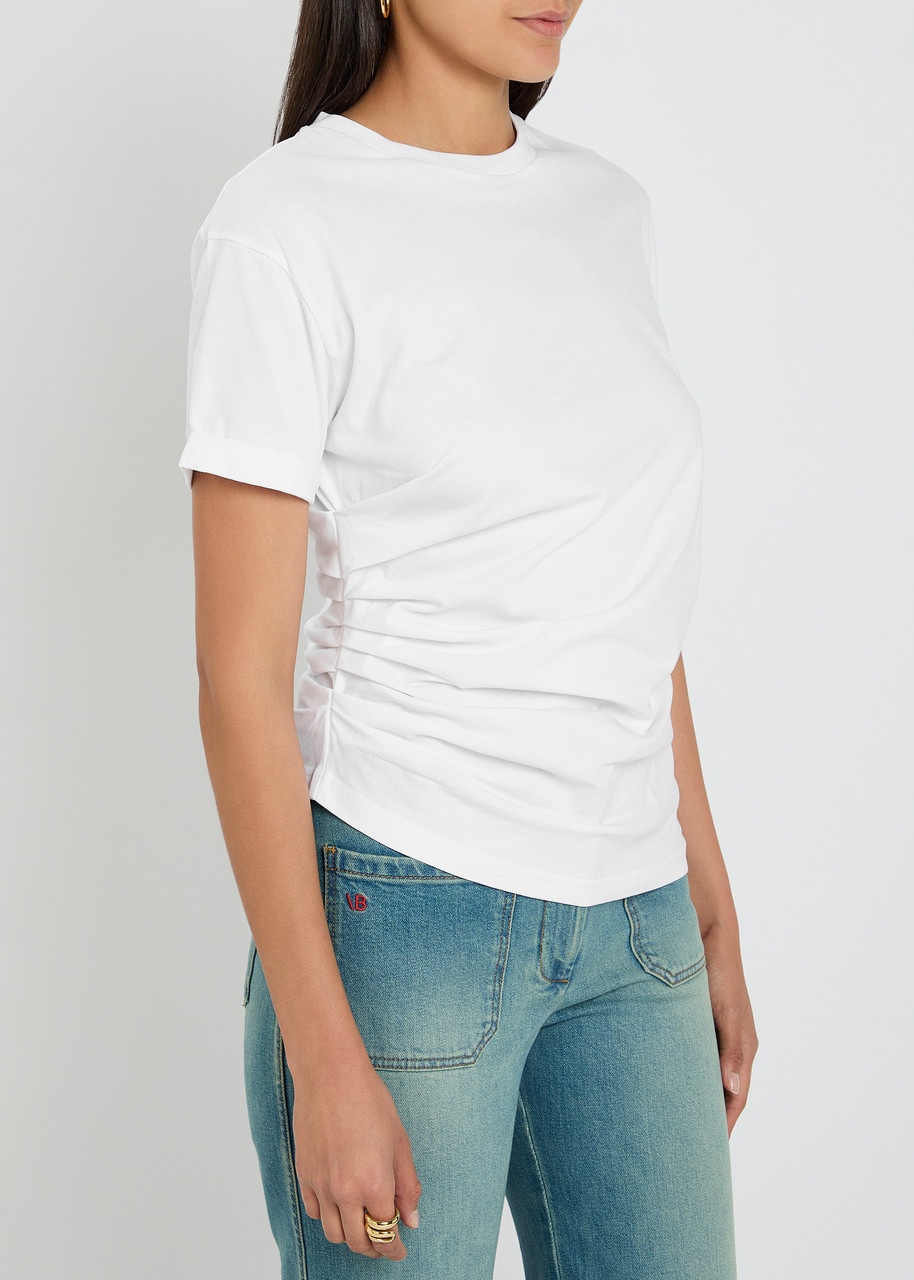 Victoria Beckham Gathered Cotton T-shirt - 2