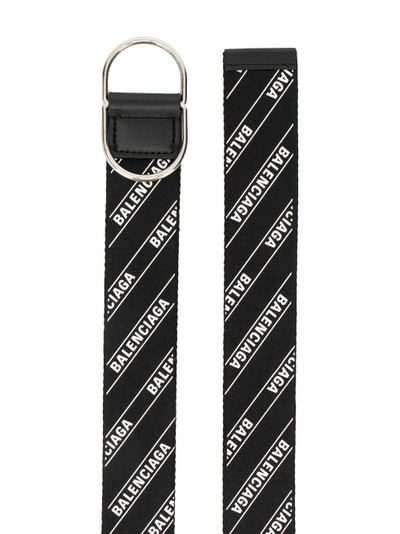 BALENCIAGA D-ring repeat logo pattern belt outlook