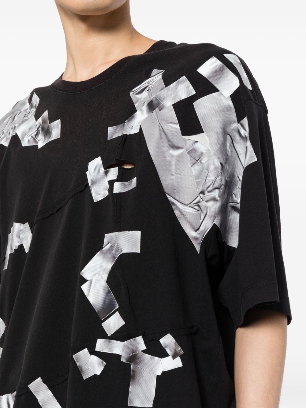 gaffer tape repair t-shirt - 5
