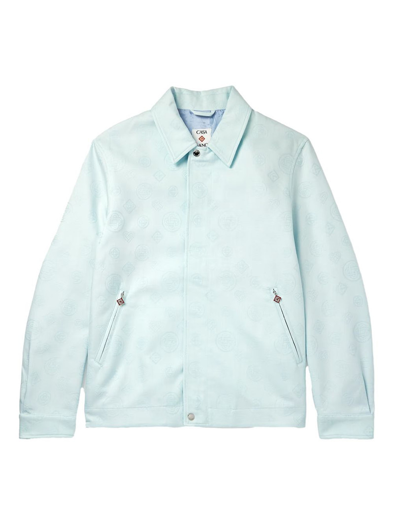 collared blouson all-over motif jacket 1