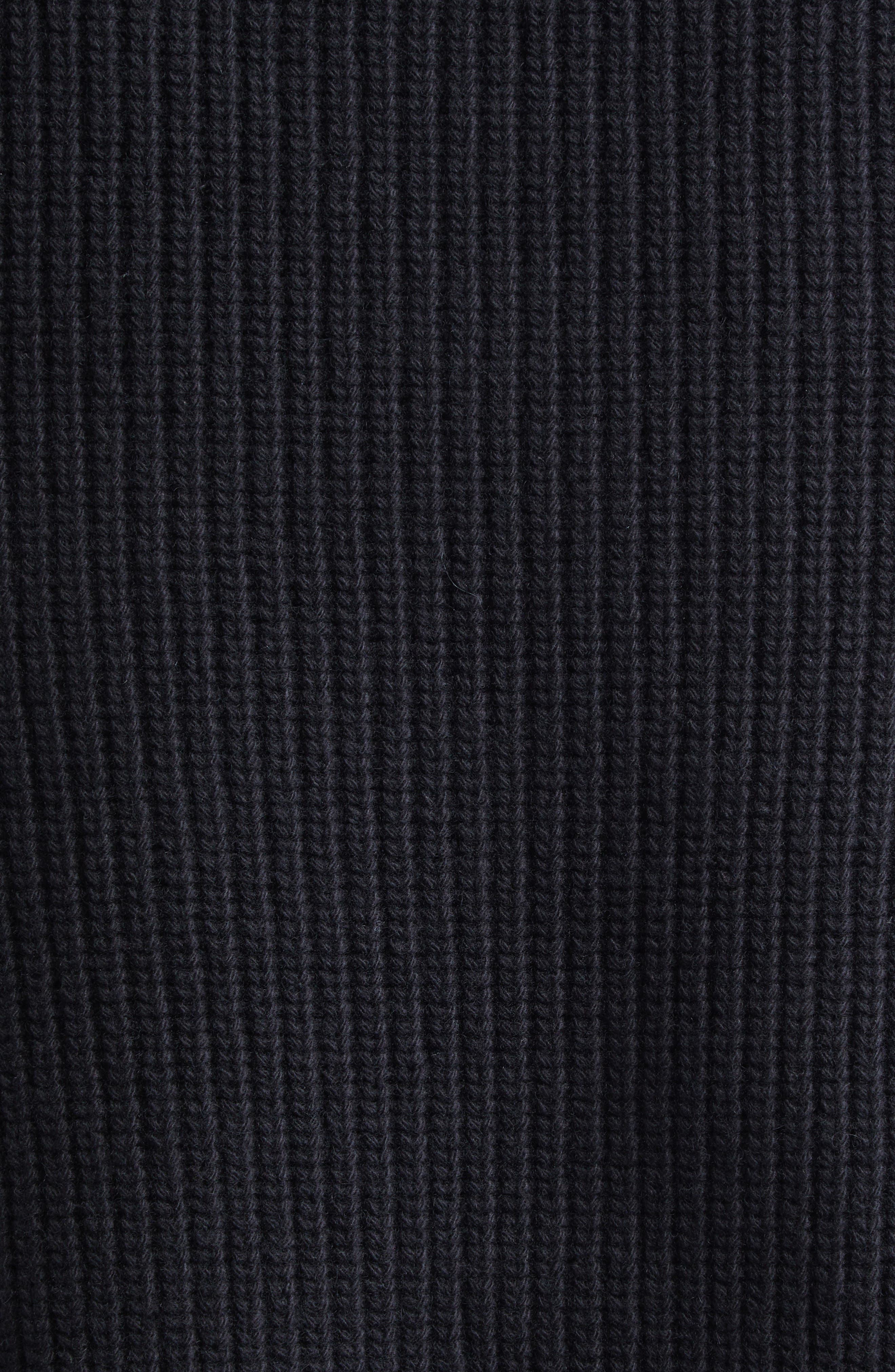 Moncler Purl Stitch Wool & Cashmere & Quilted Down Puffer Cardigan in Black at Nordstrom - 5