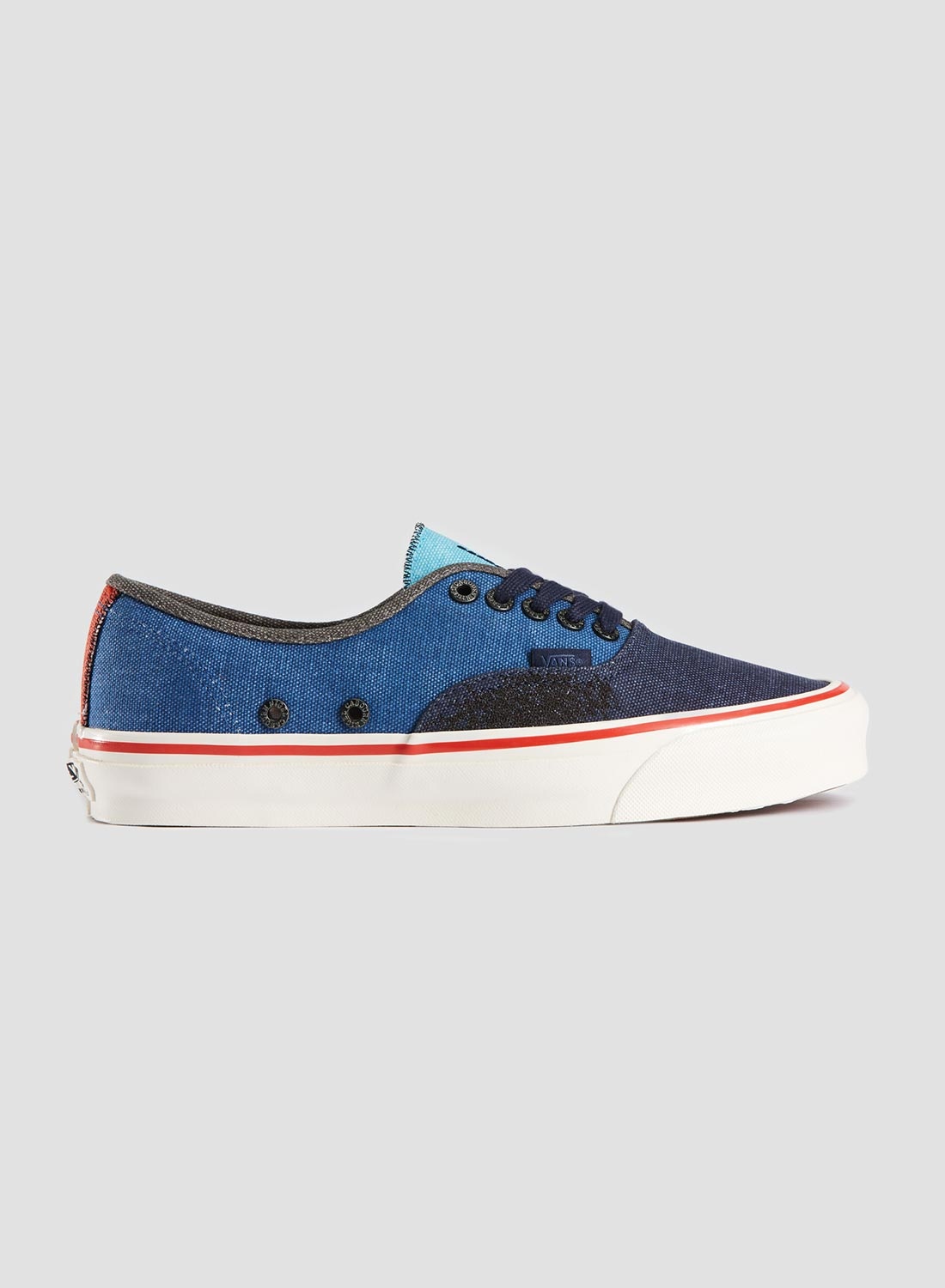 Vans Vault x Nigel Cabourn OG Authentic LX in Crazy Navy Mix - 1