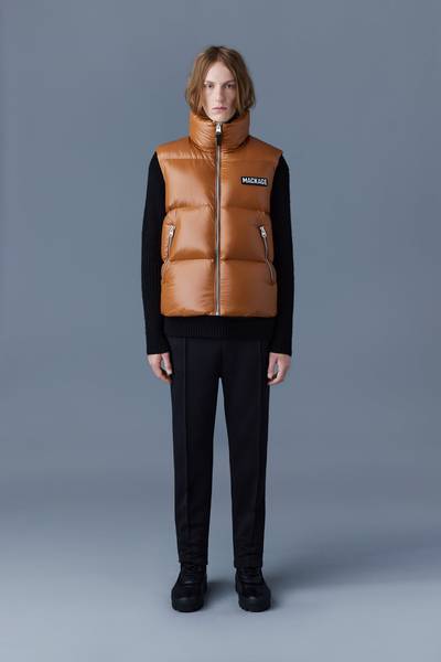 MACKAGE KANE lustrous light down vest with funnel collar outlook