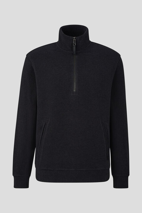 Edvin Half-zip sweatshirt in Black - 1