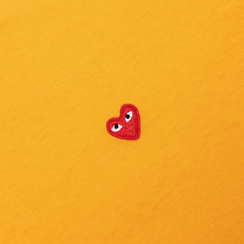 COMME DES GARCONS PLAY SMALL RED HEART T-SHIRT - YELLOW - 3