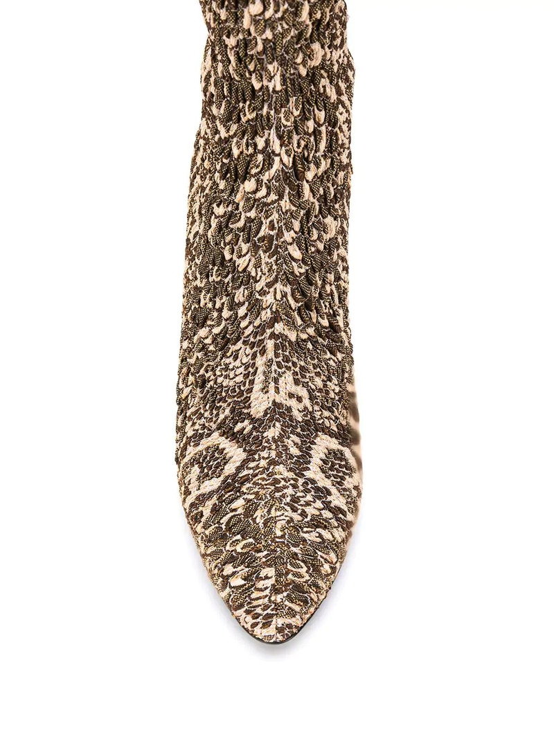 snake-print elasticated boots 4