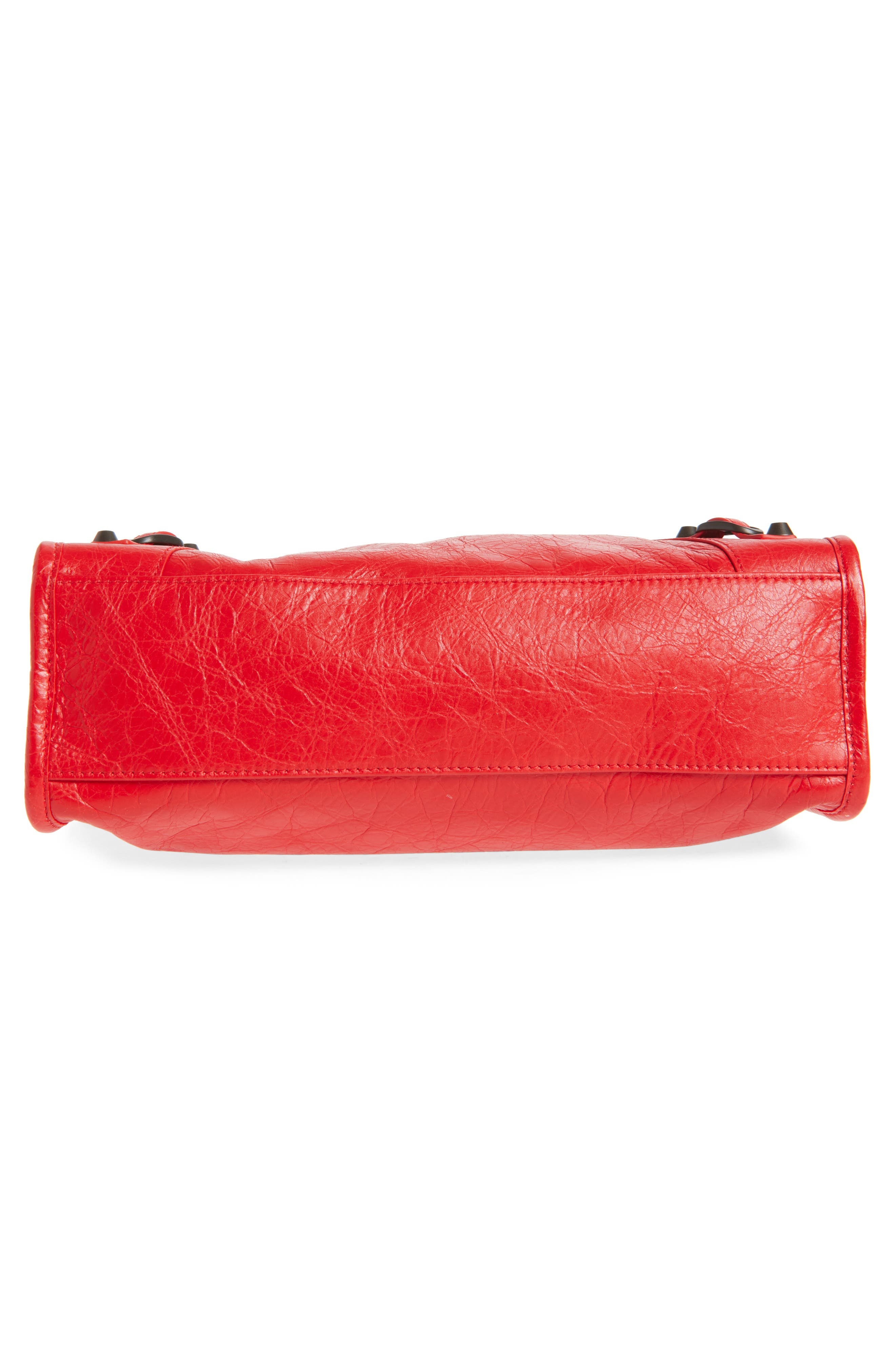 Balenciaga Small Le City Leather Satchel in 6506 Vermillion Red at Nordstrom - 7
