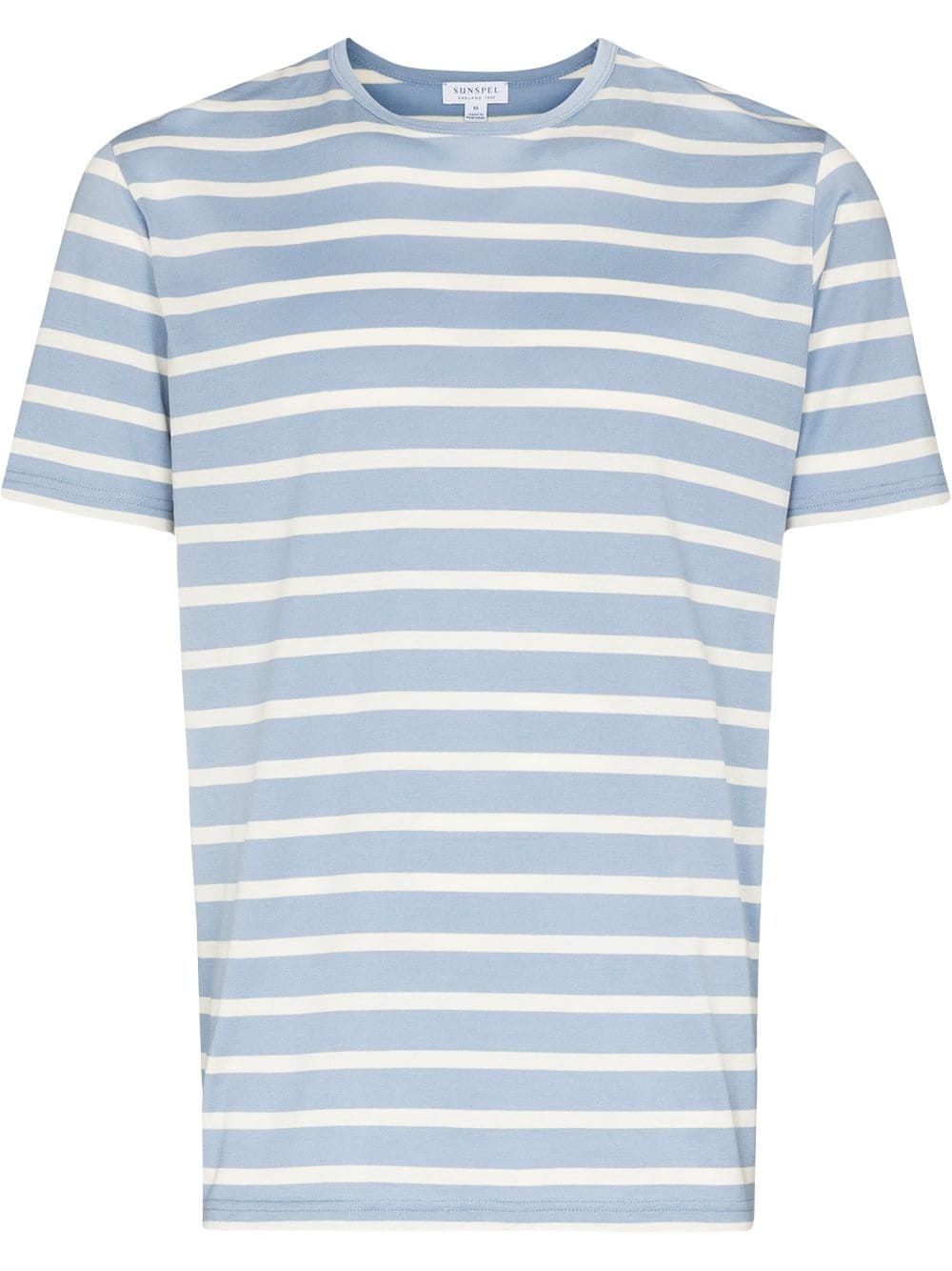 stripe-pattern cotton T-shirt - 1