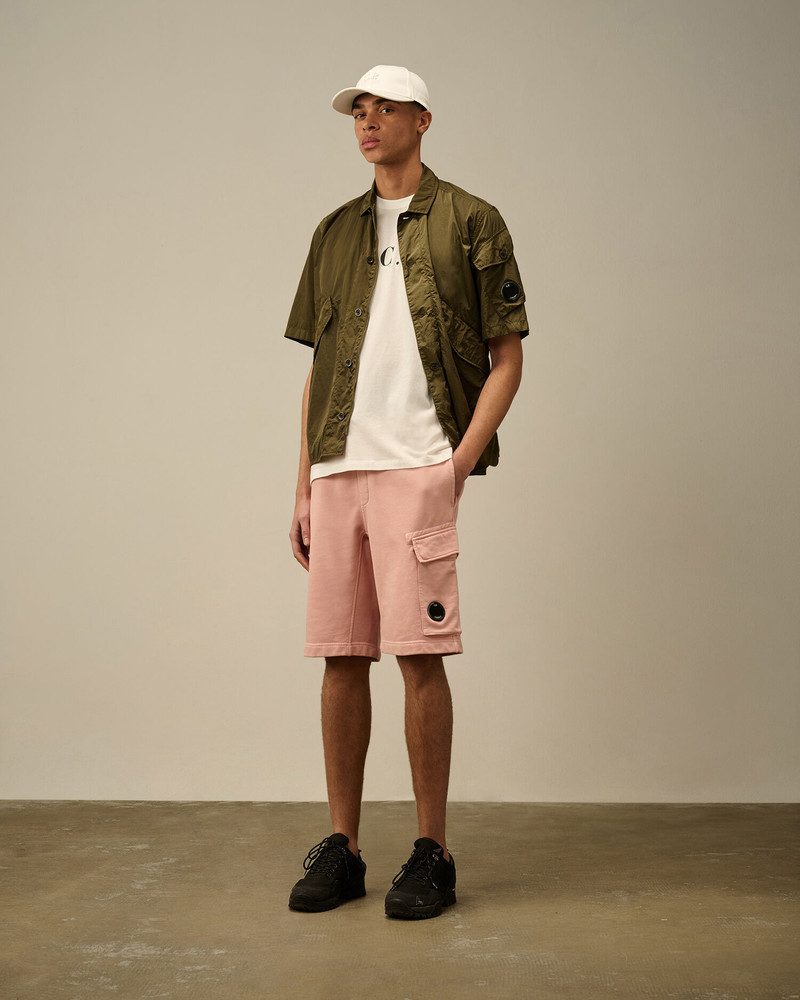 C.P. Company Cotton Diagonal Fleece Cargo Shorts outlook