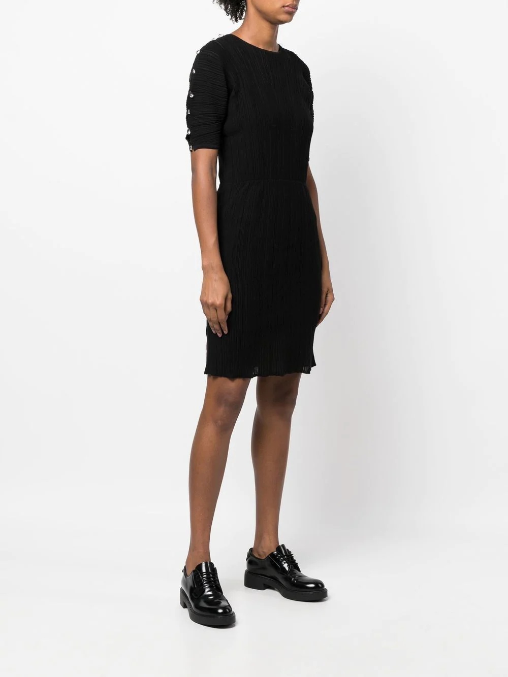 micro-pleated midi dress - 3