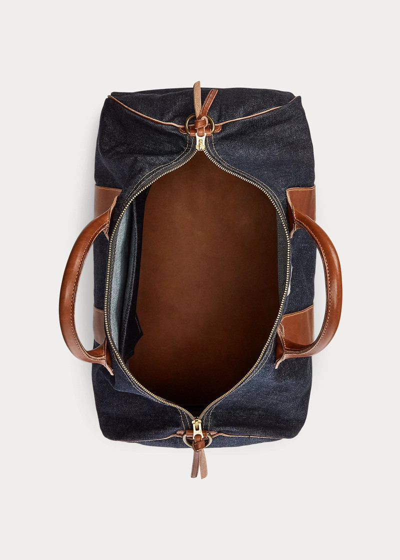 Leather-Trim Denim Duffel 4