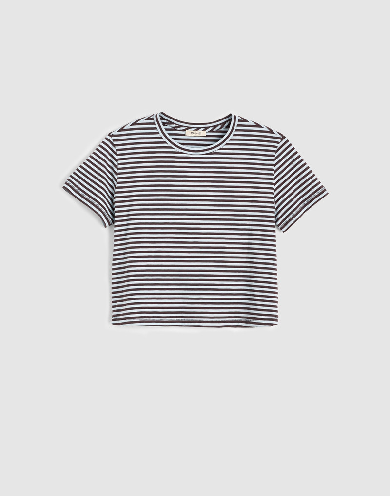 The Easy Crop Crewneck Tee in Soft Slub 1