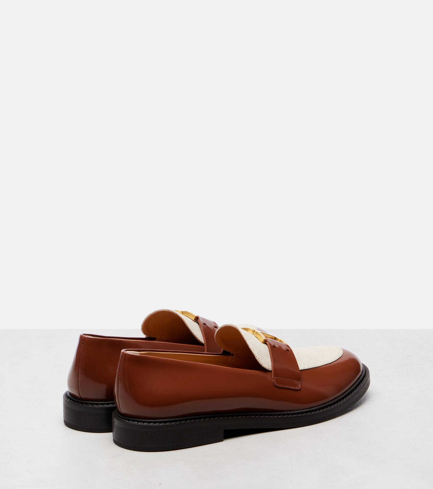 Marcie leather and canvas loafers - 2