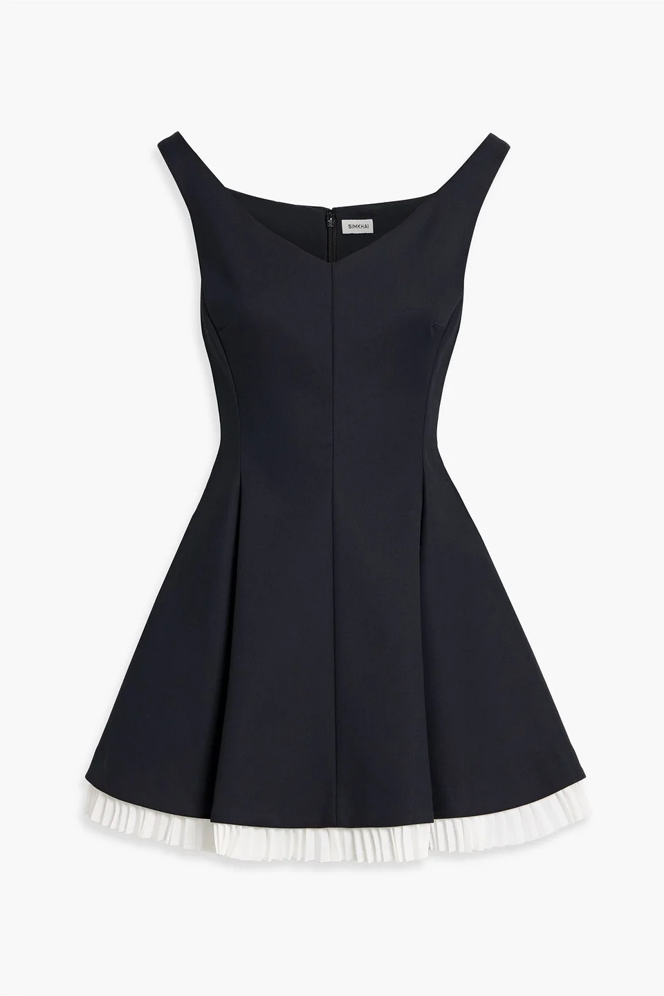 Dorothie poplin-trimmed cady mini dress - 1