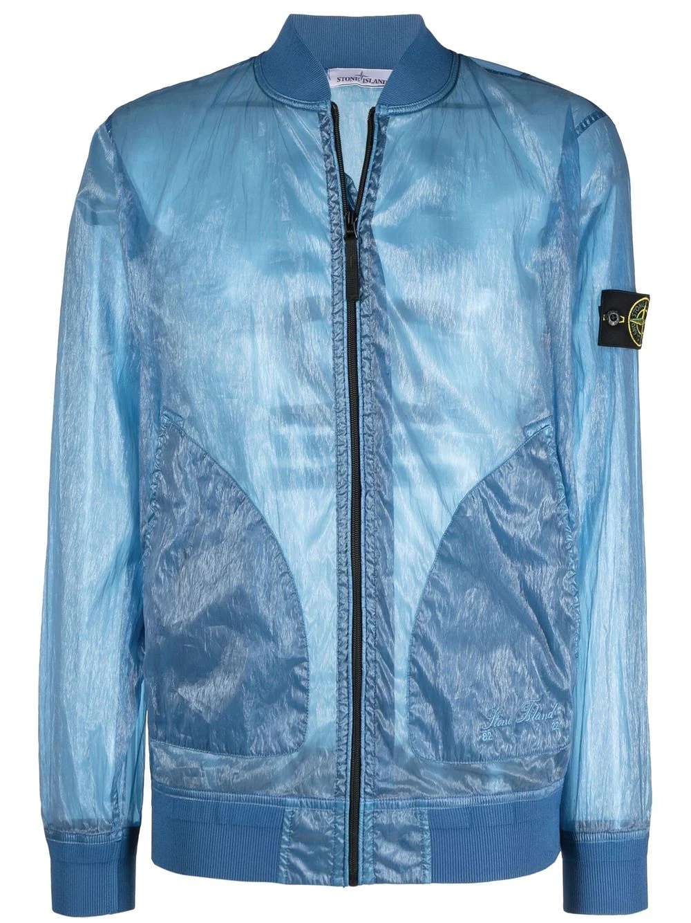 lightweight sheer bomber jacket - 1